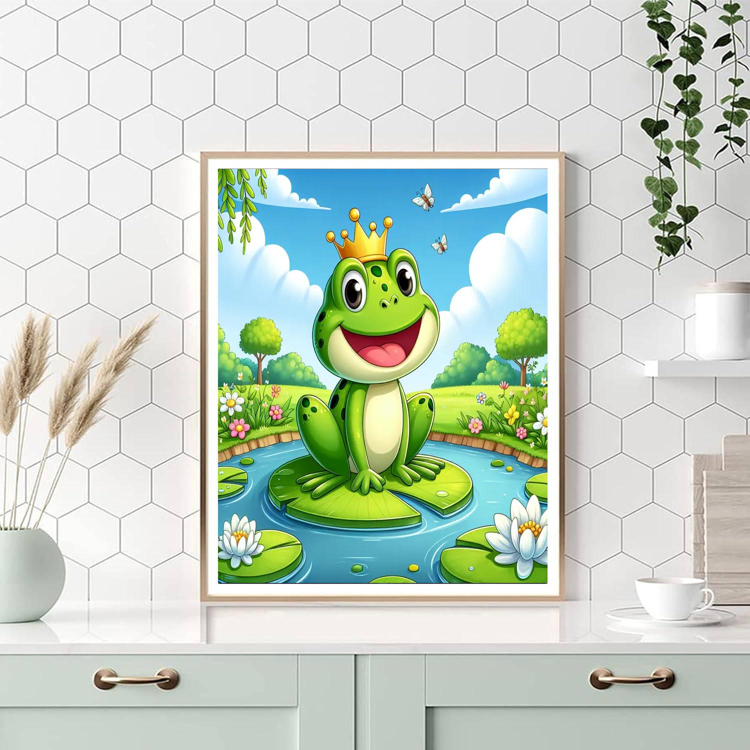 Playful Frog Prince Paint By Color