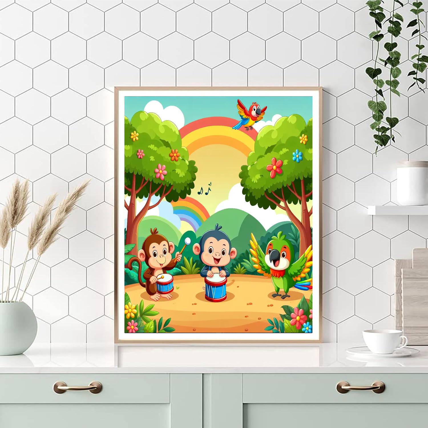 Charming Jungle Jam DIY Paint By Numbers