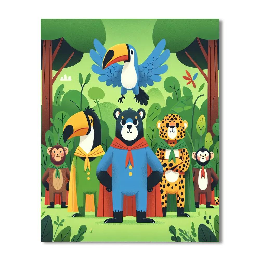 Rainforest Rescuers Numbered Painting Kits