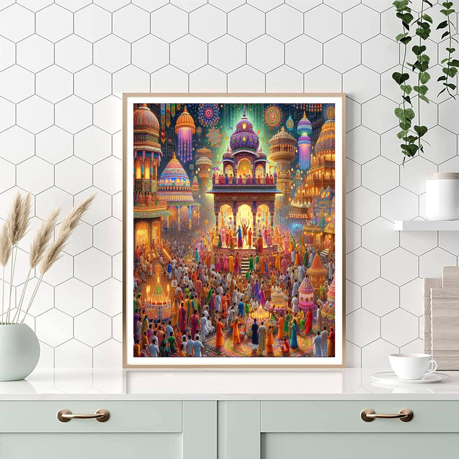 Kolkata Durga Puja - Kolkata Numbered Painting Kits