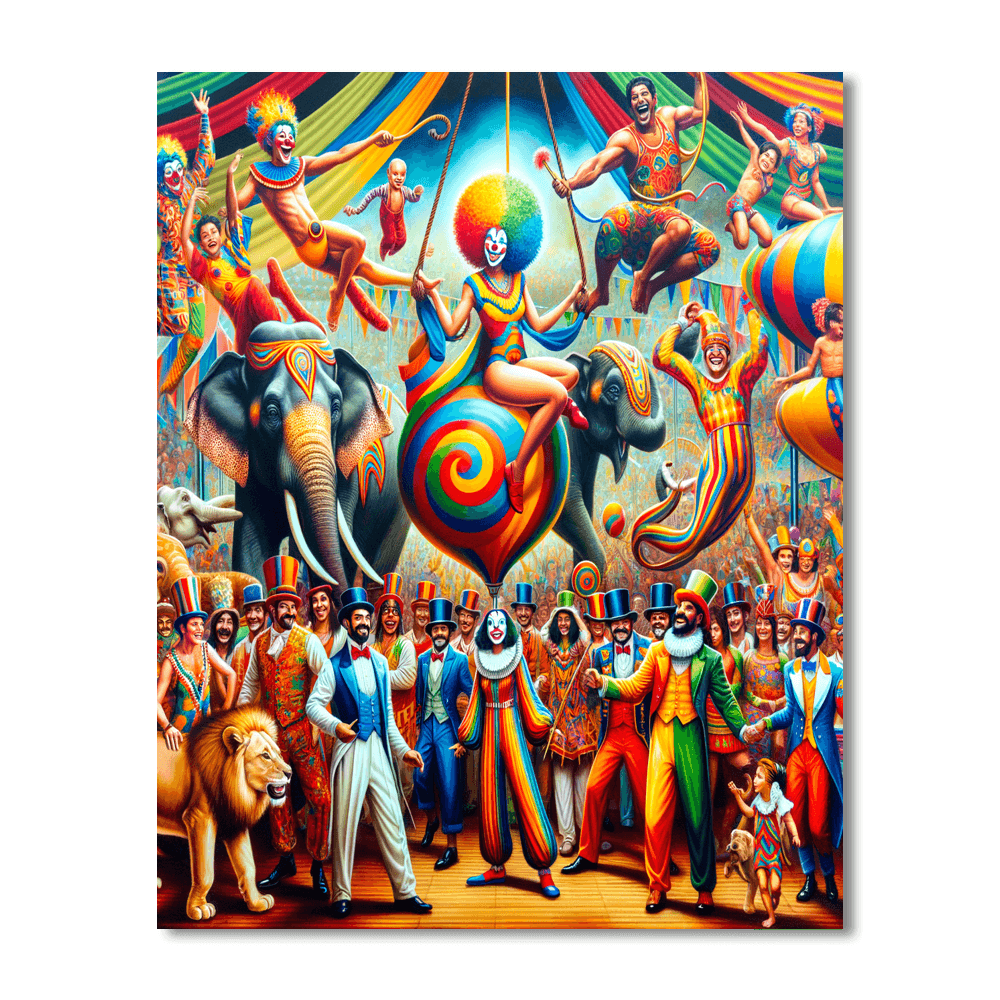 Playful Circus Parade Paint By Numbers