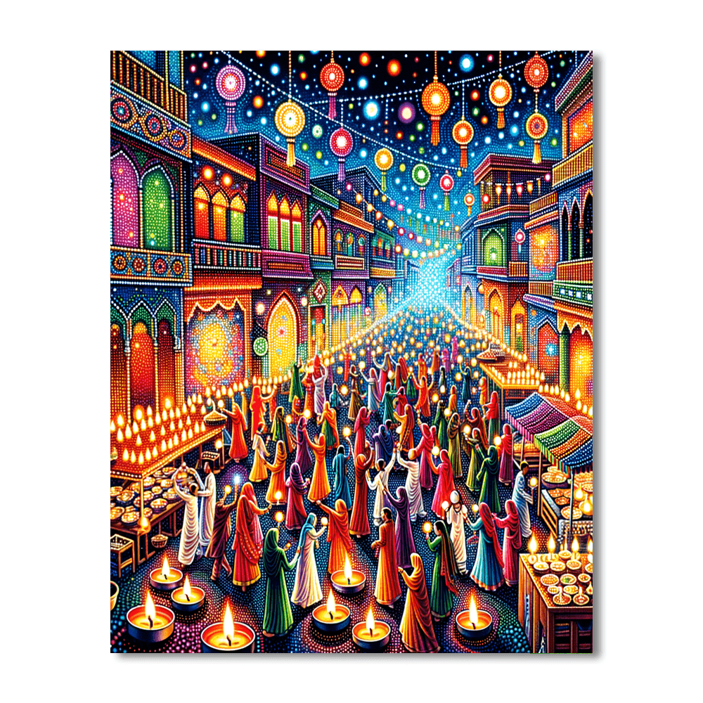 Festival Of Lights - India Number Painting