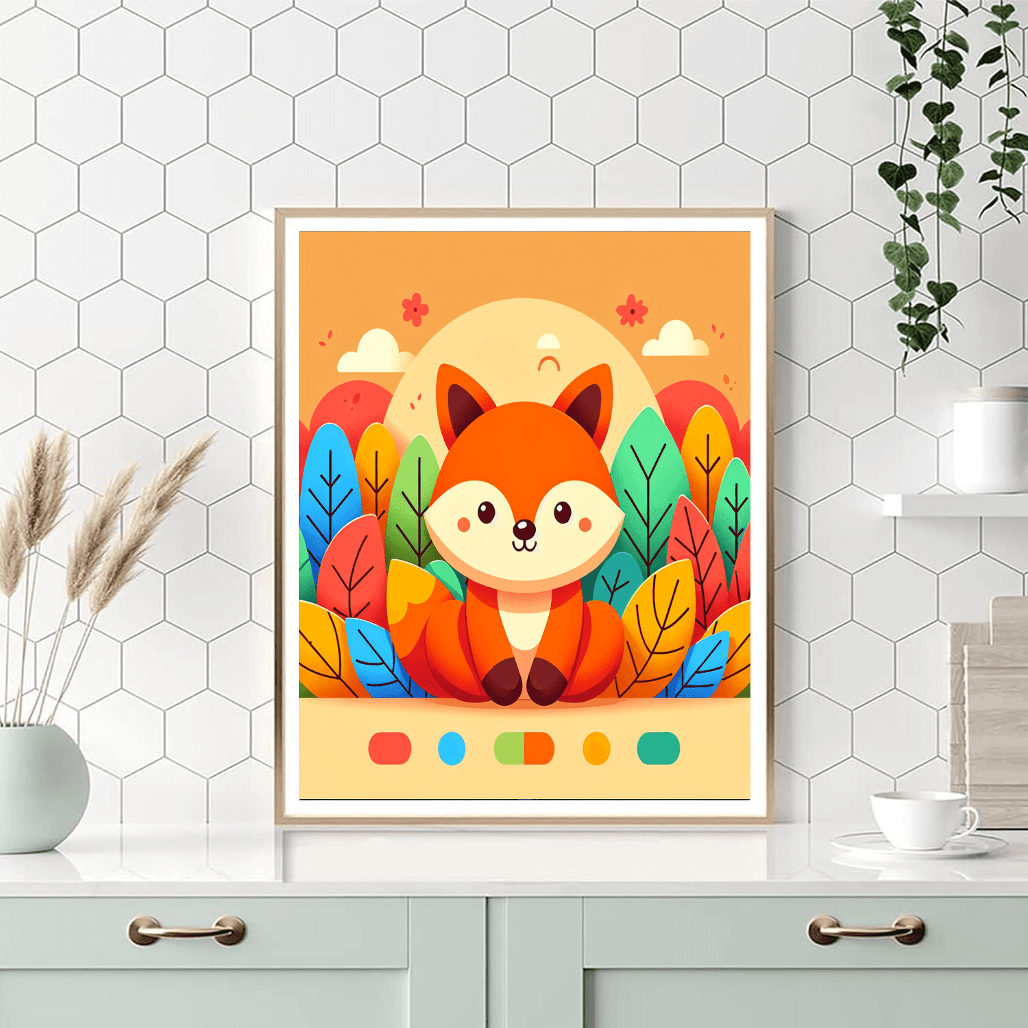 Sweet Little Fox Paint By Numbers Art
