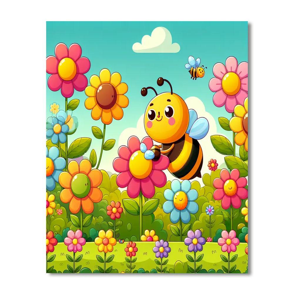 Buzzy Bee's Garden Paint By Numbers Art
