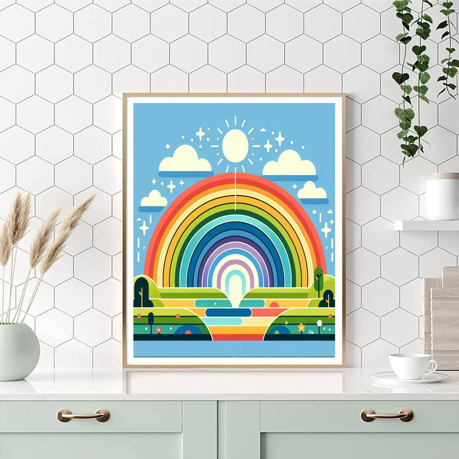 Radiant Rainbow Ride Paint By Number