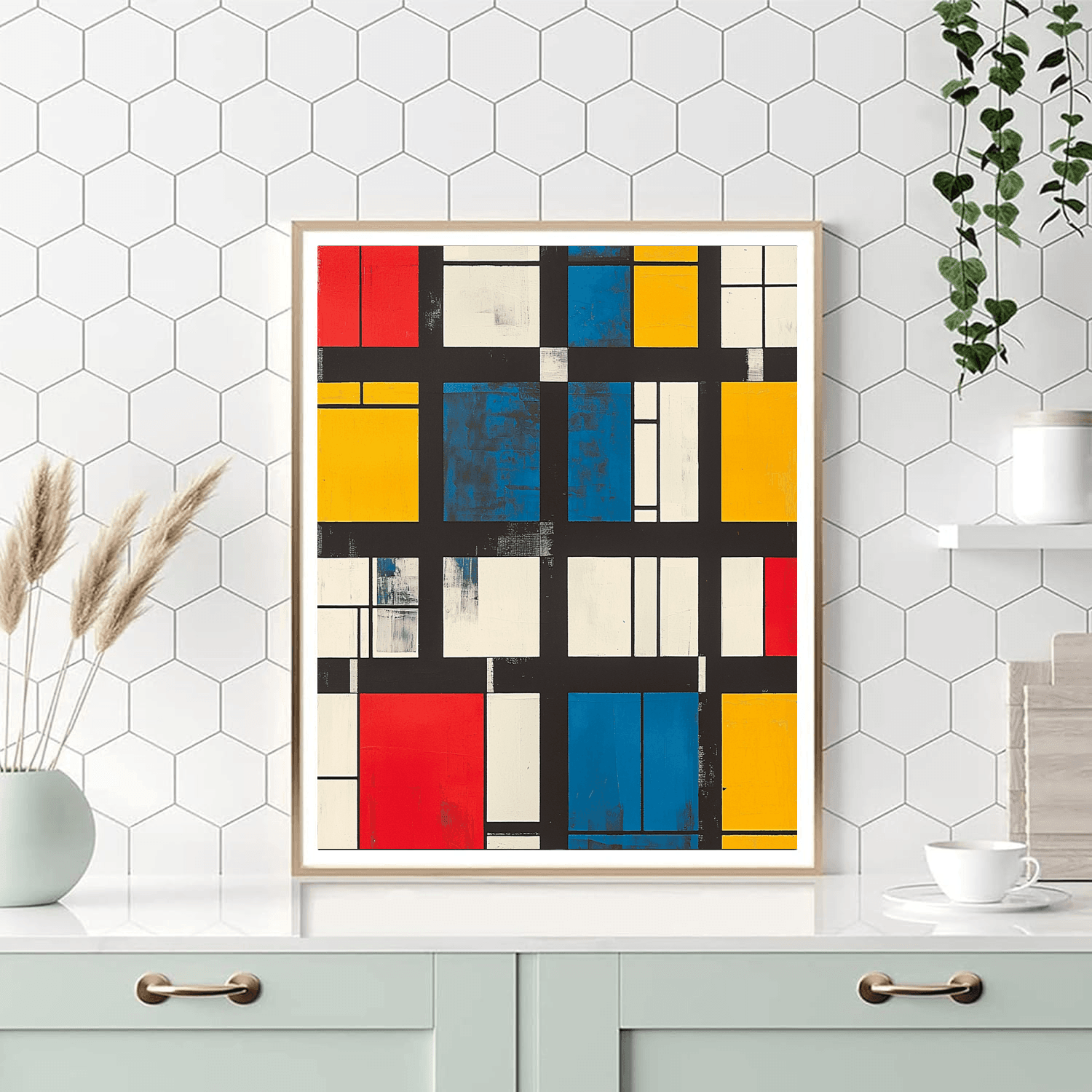 Piet Mondrian Inspired Mondrian's Urban Echoes  Paint By Numbers Kits