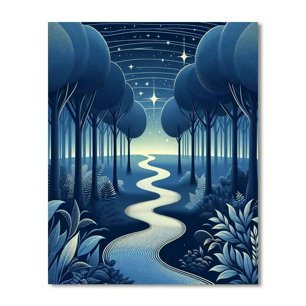 Dreamy Starlit Path Painting By Numbers Kit