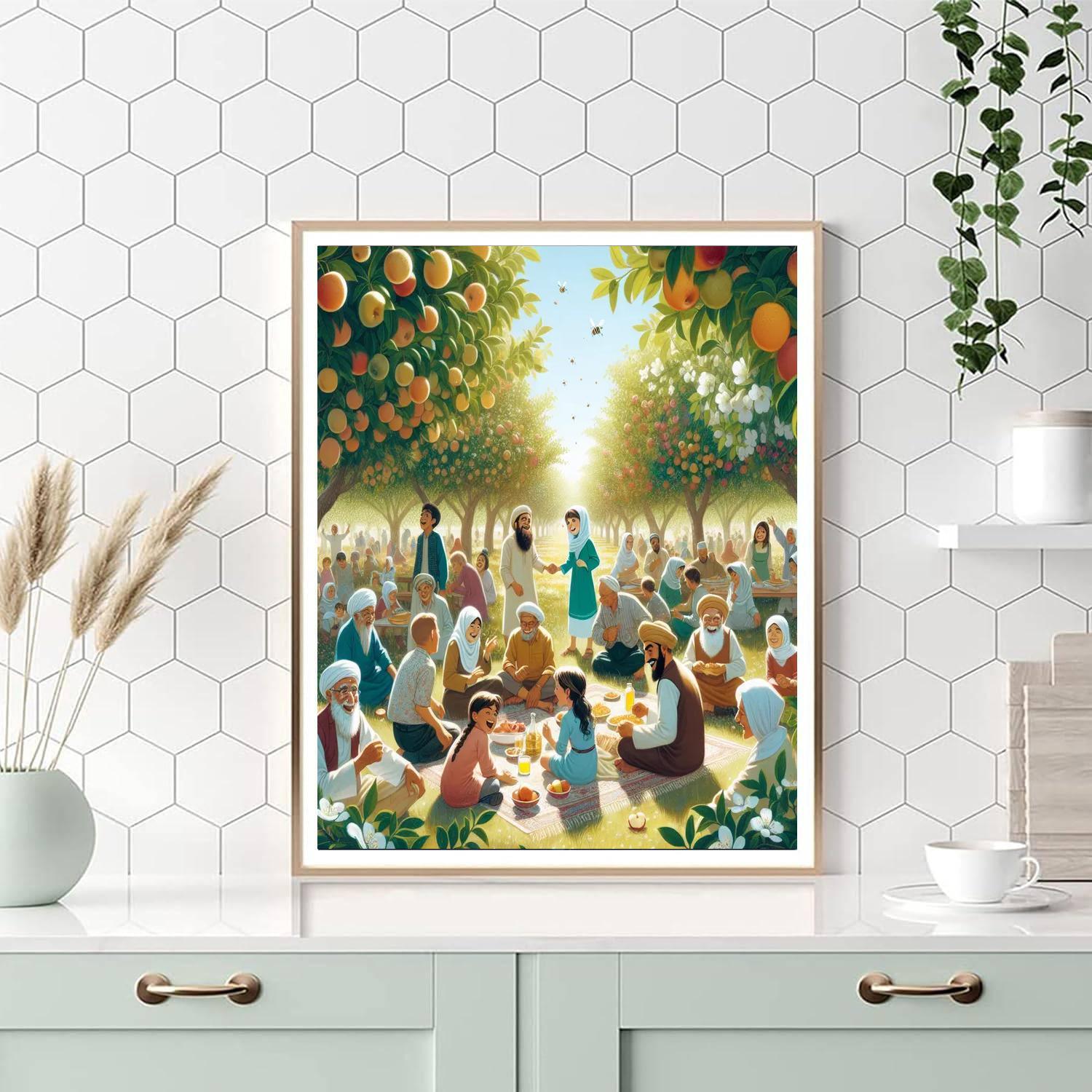 Sunny Orchard Gathering Numbered Painting Kits
