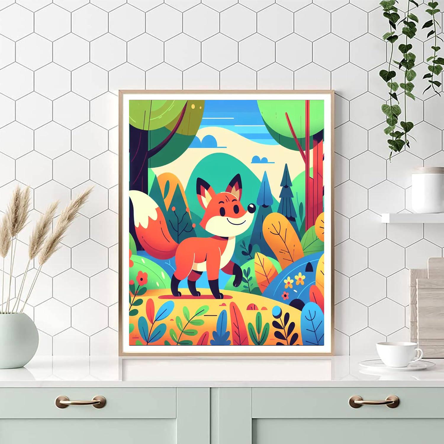 Brave Little Fox Numbered Painting Kits