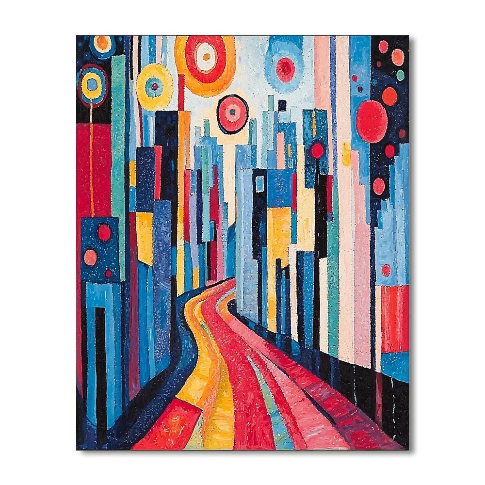 Wassily Kandinsky Inspired Abstract City Dreams  Paint By Numbers