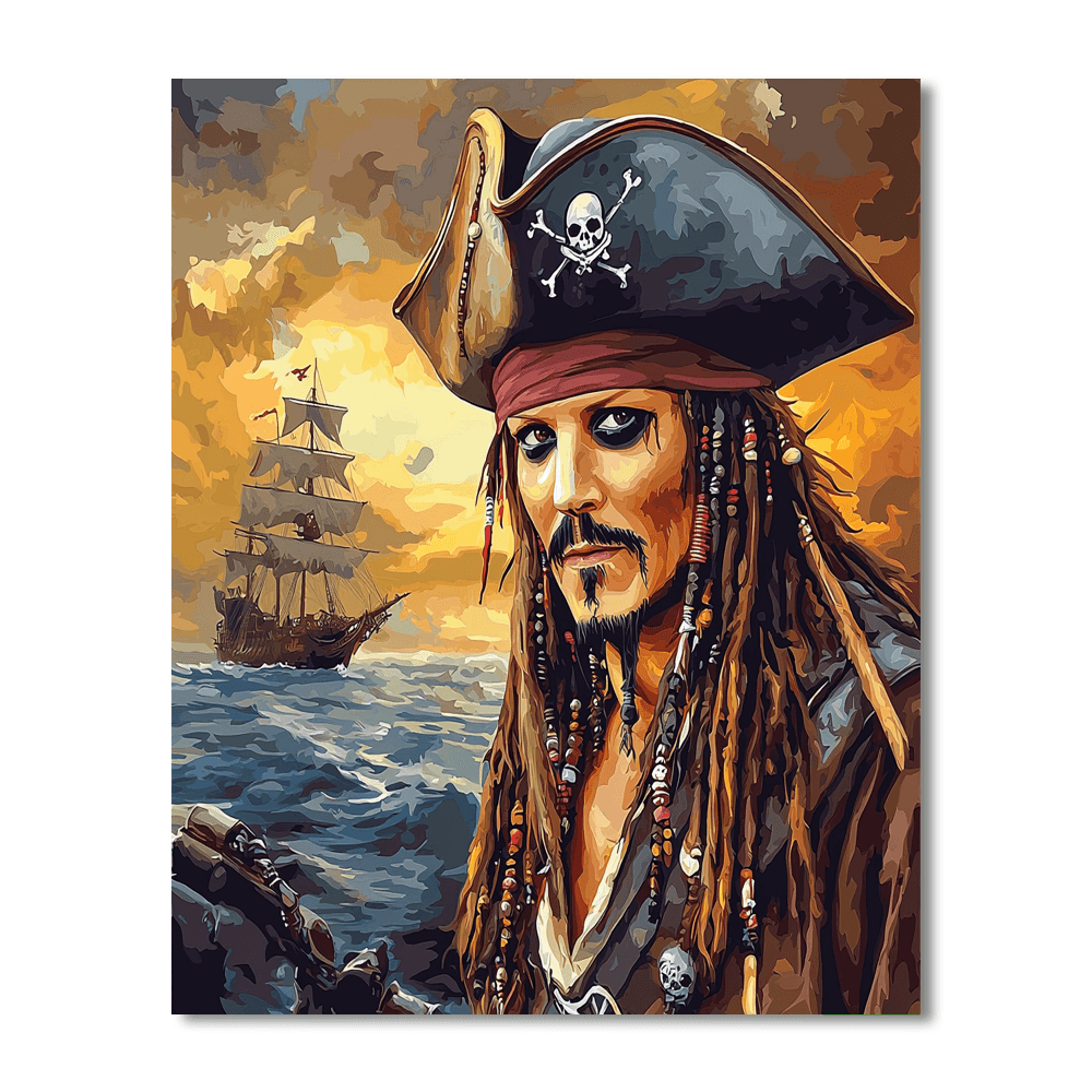 Johnny Depp: The Enigmatic Pirate's Tale Numbered Painting Kits