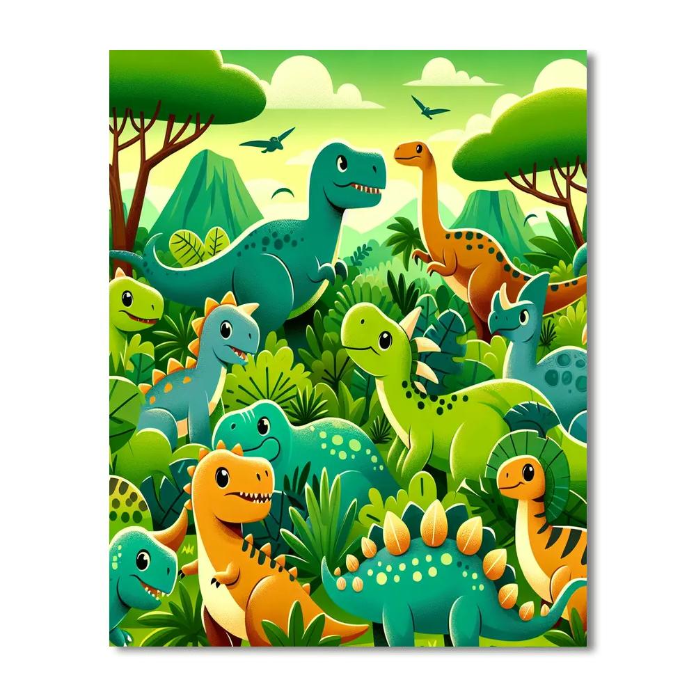 Dinosaur Kingdom Quest Numbered Painting Kits
