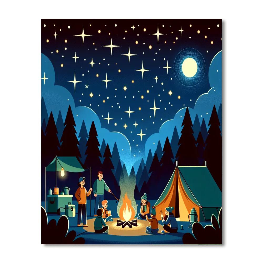 Moonlight Magic Campout Paint By Number