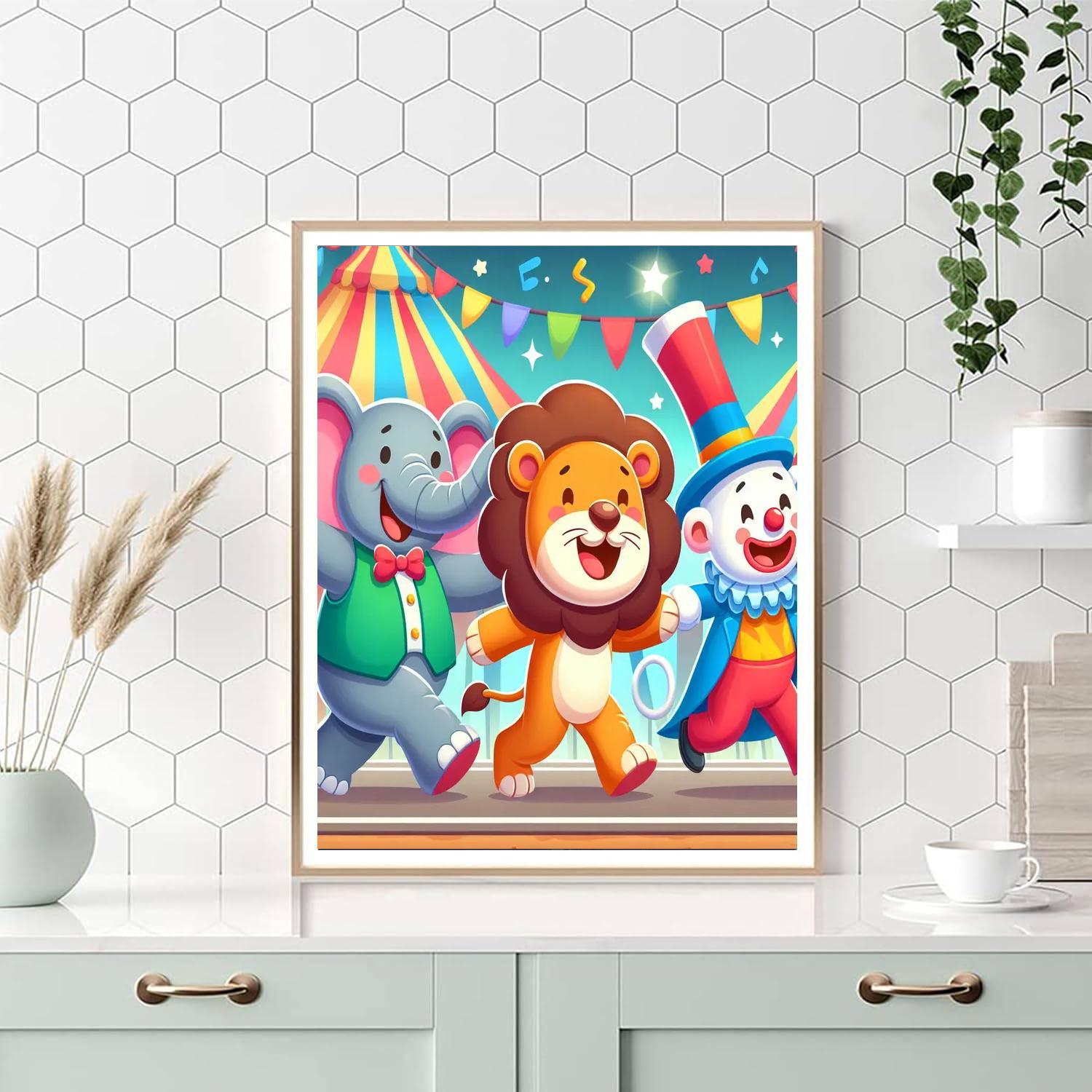 Friendly Circus Performers Painting By Numbers Kit