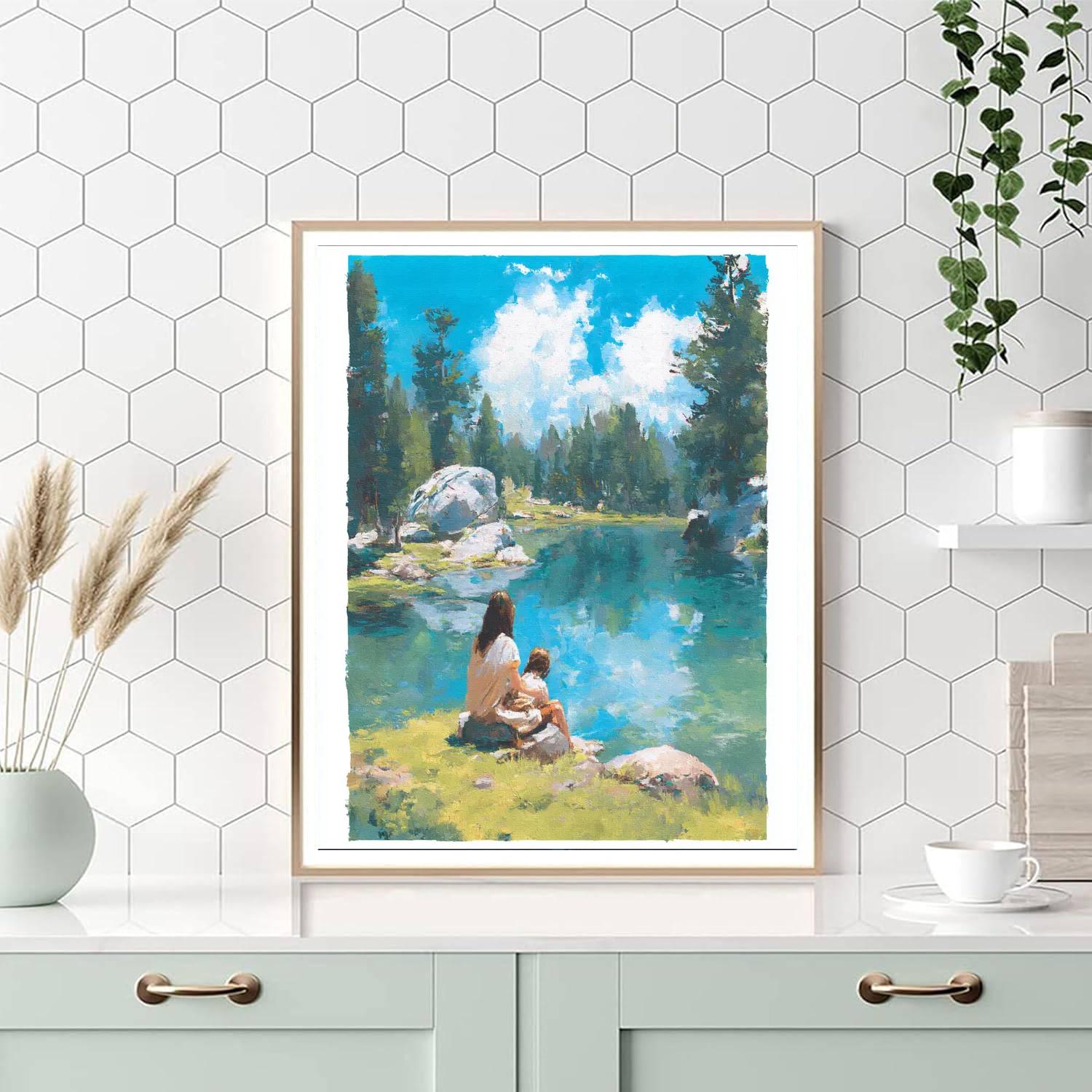 Reflections Of Nurturing Love Painting Number Kit