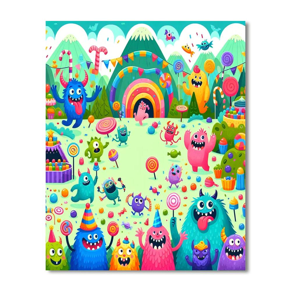 Giggle Monster Friends Numbered Painting Kits