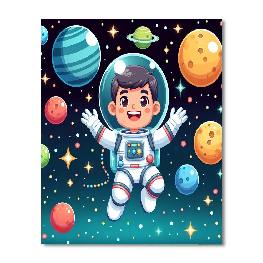 The Brave Little Astronaut DIY Paint By Numbers