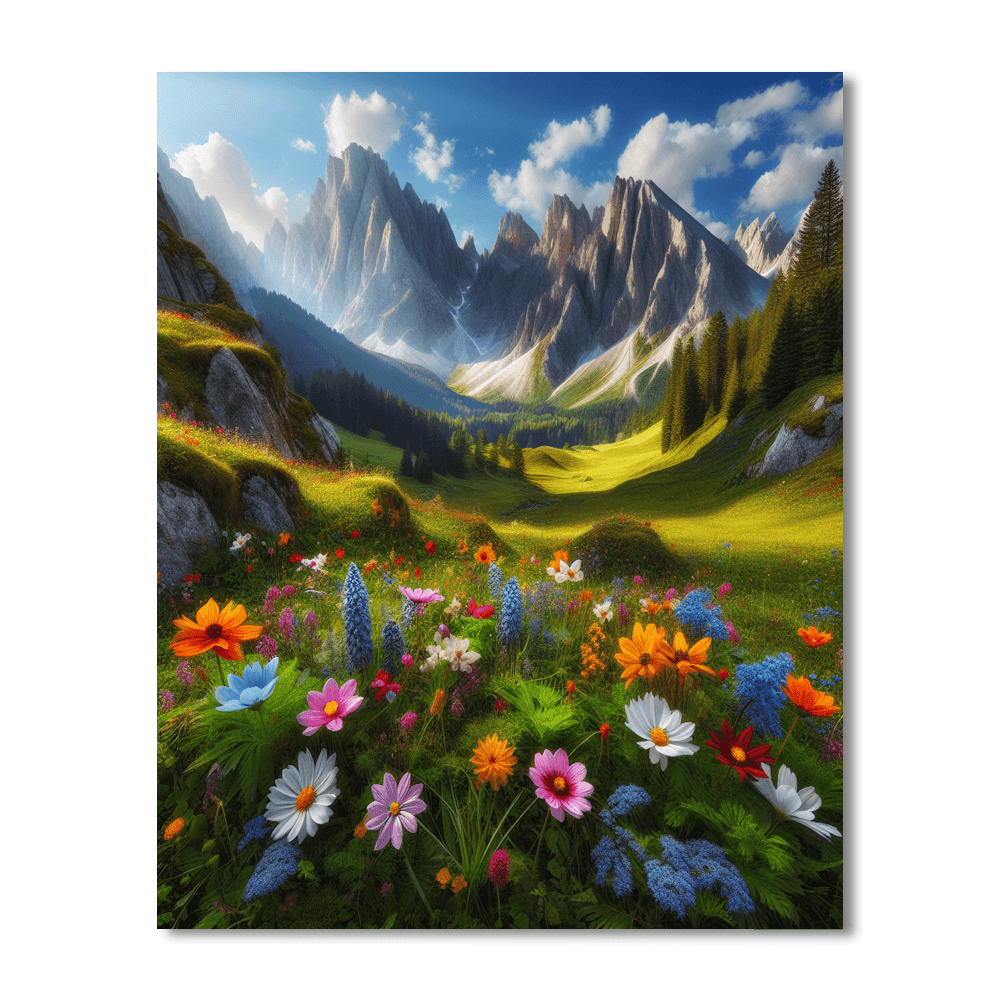 Alpine Meadow Serenity Paint By Numbers