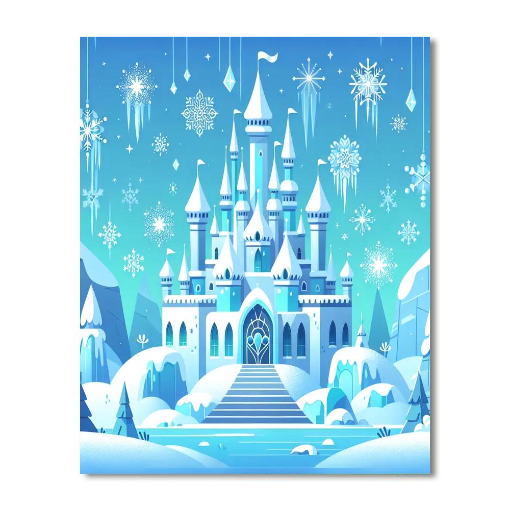 Winter Ice Palace Paint By Numbers