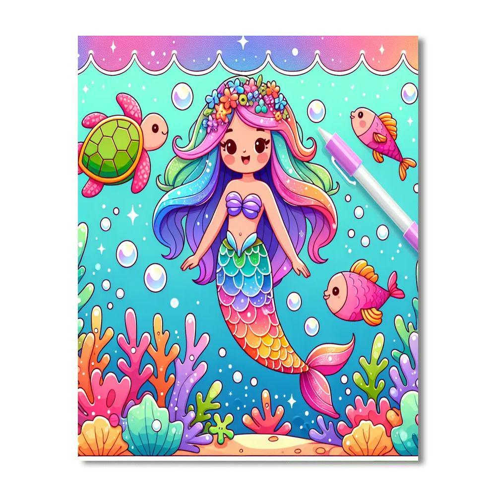 Mythical Mermaid Fantasy Painting By Numbers Kit