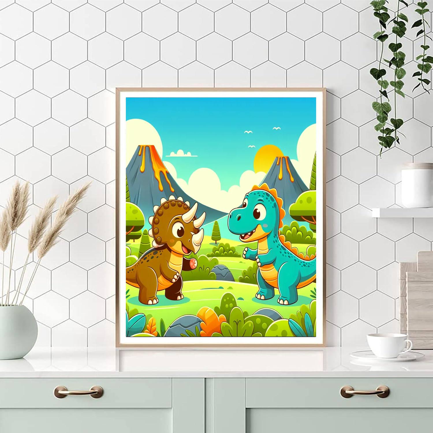 Adventures In Dinosaur Valley Painting Number Kit