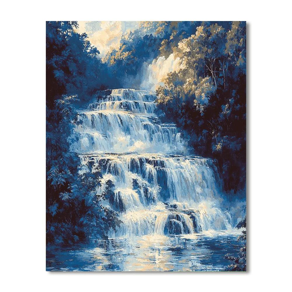 Michelangelo Inspired Ethereal Cascade  Paint By Numbers