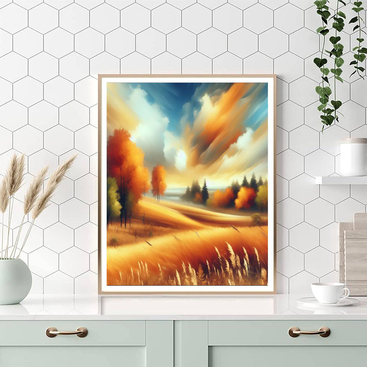 Golden Fields Of Autumn Paint By Numbers