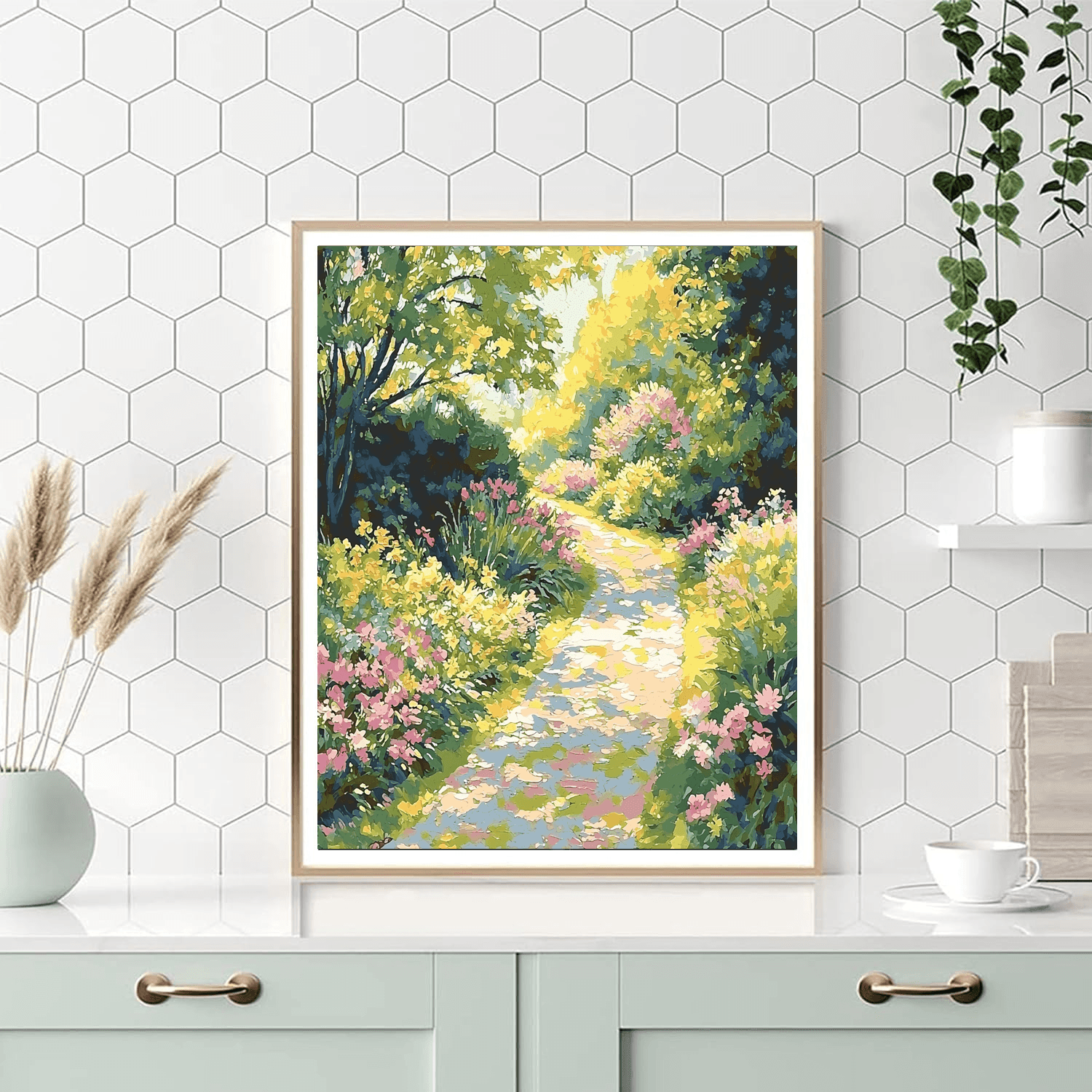 Claude Monet Inspired Sunny Garden Path  Paint By Numbers Kits