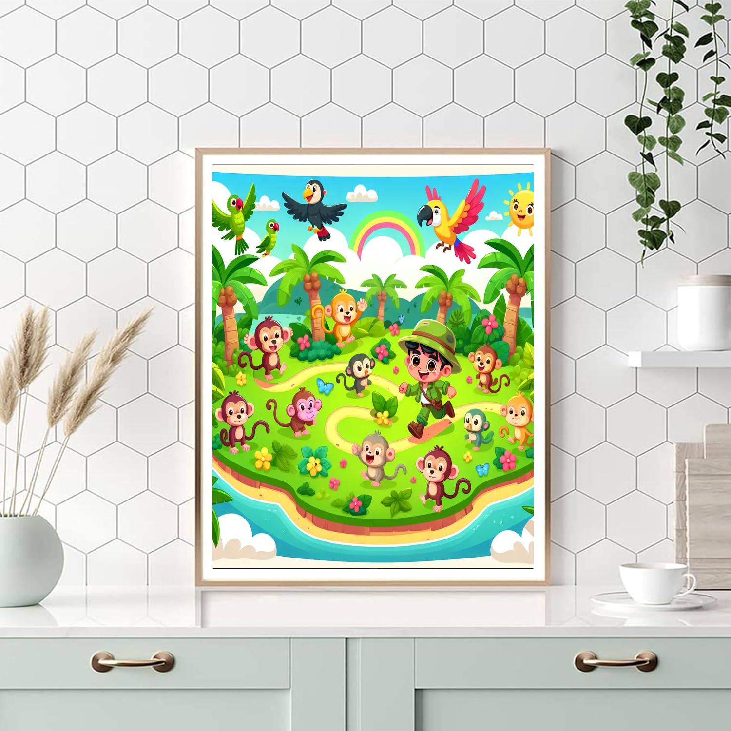 Jungle Island Adventure DIY Paint By Numbers