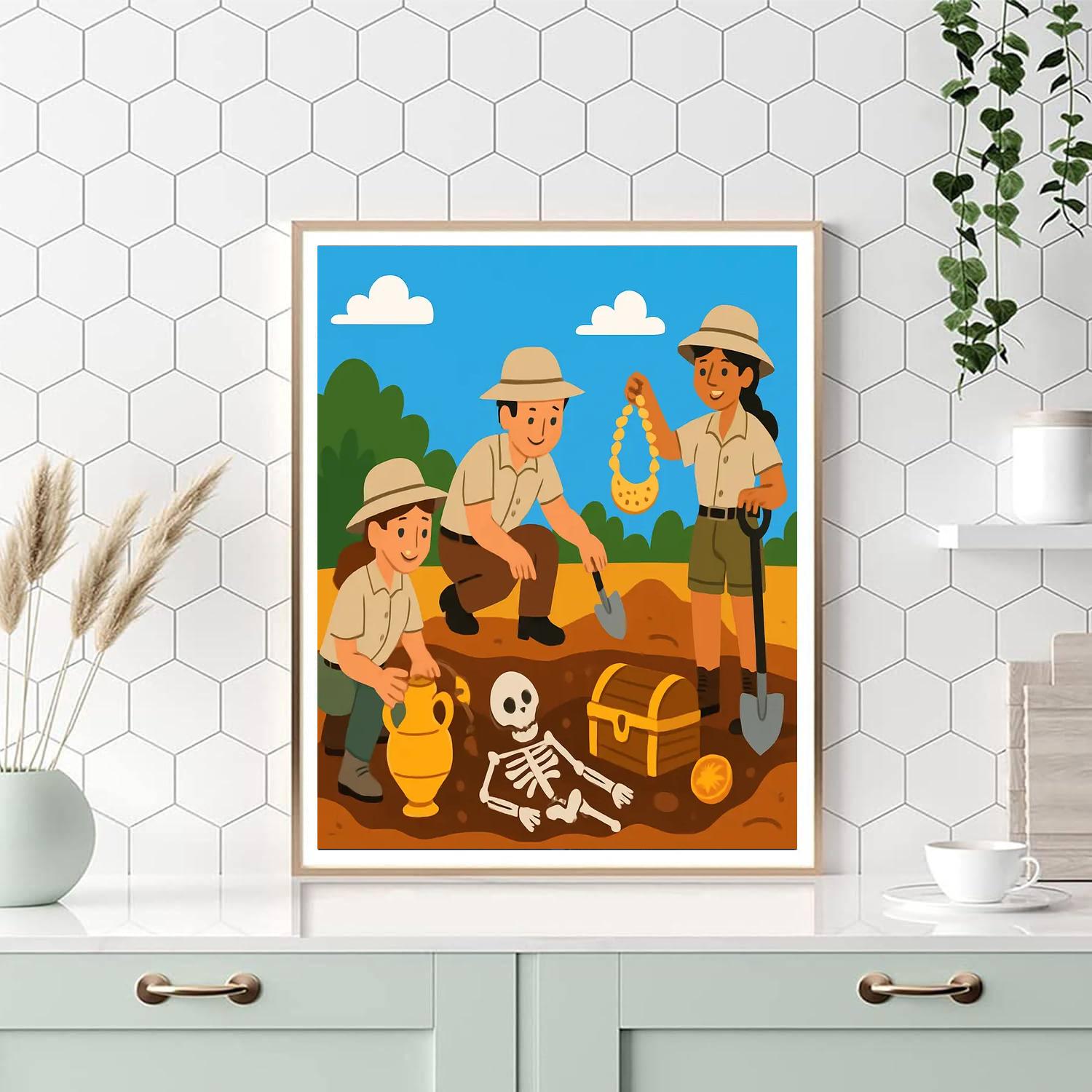 Adventurous Archeology Painting By Numbers Kit