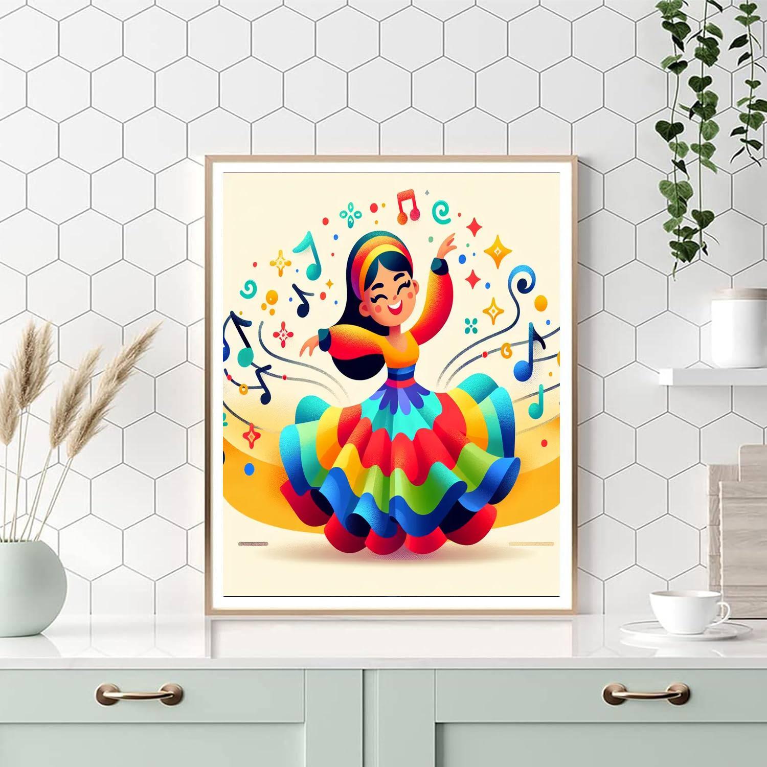 Dancing Lady DIY Paint By Numbers