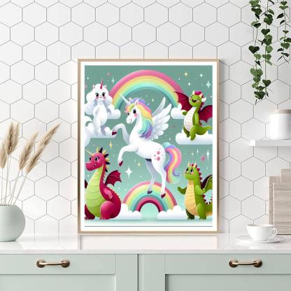Funky Fantasy Creatures Numbered Painting Kits