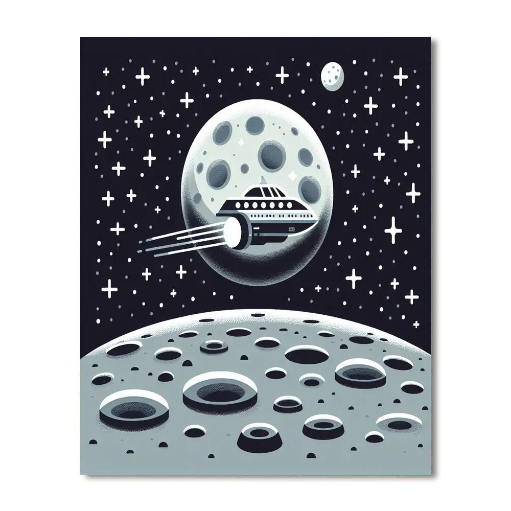Lunar Exploration Mission Paint By Number