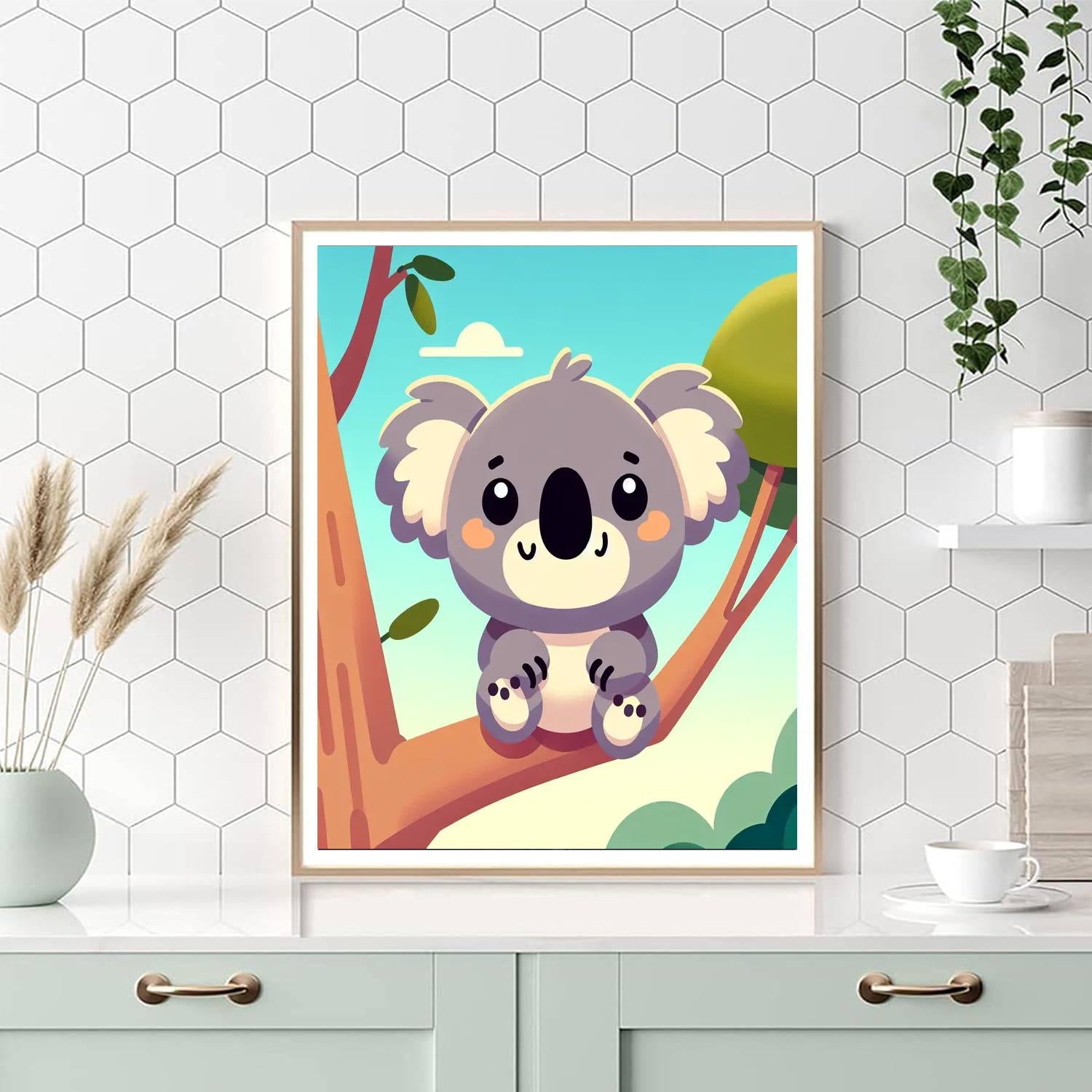 Lively Koala Number Painting