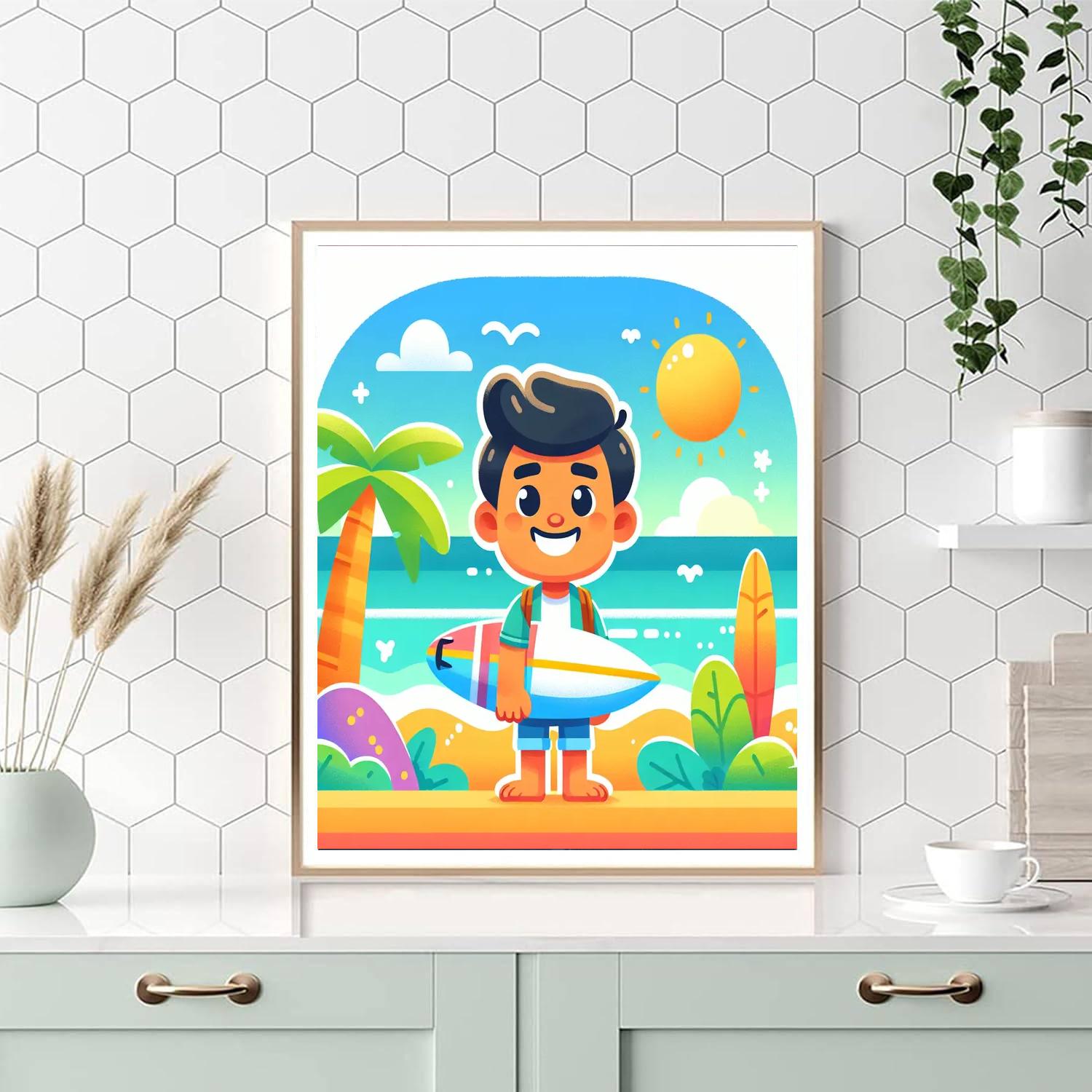 Tropical Adventure Quest Painting Number Kit
