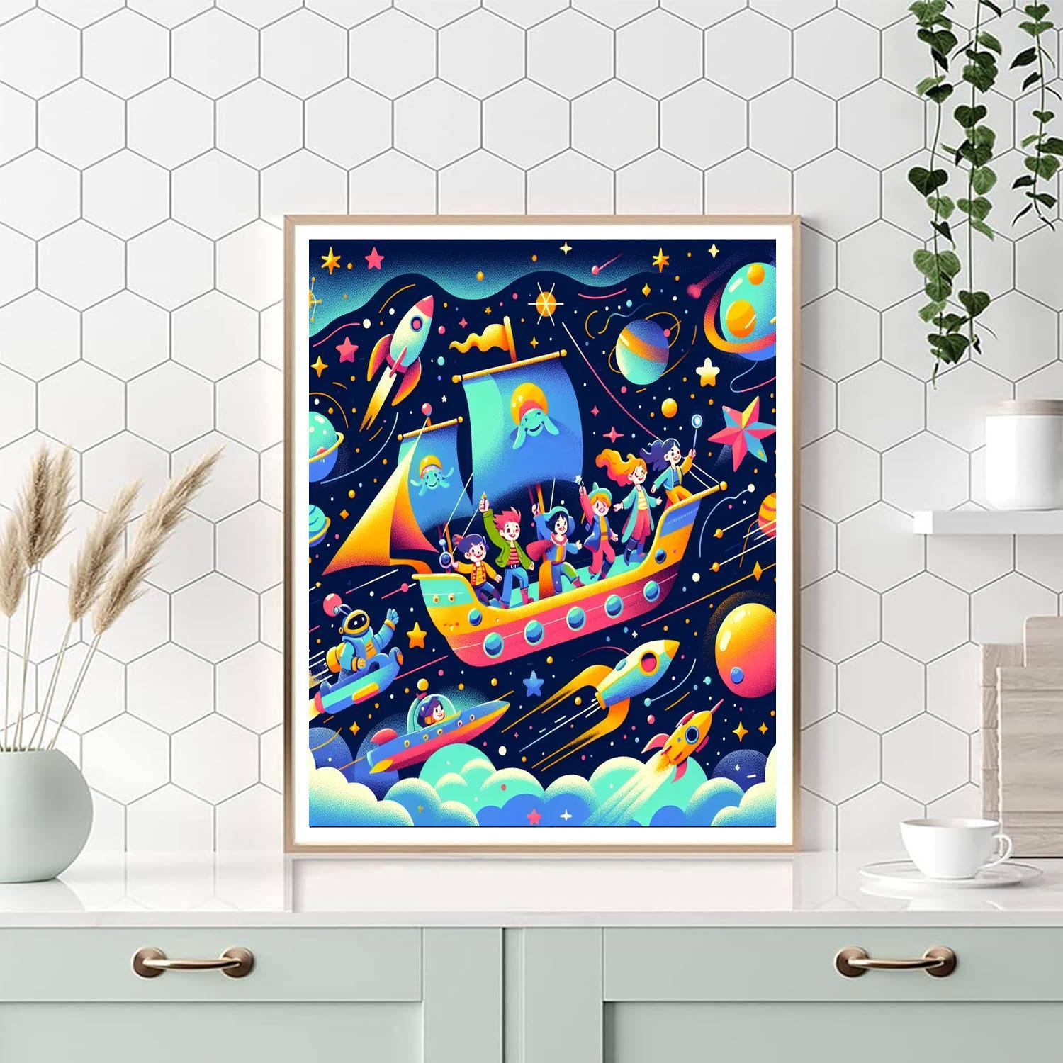 Space Pirates Of The Galaxy Paint By Numbers Art