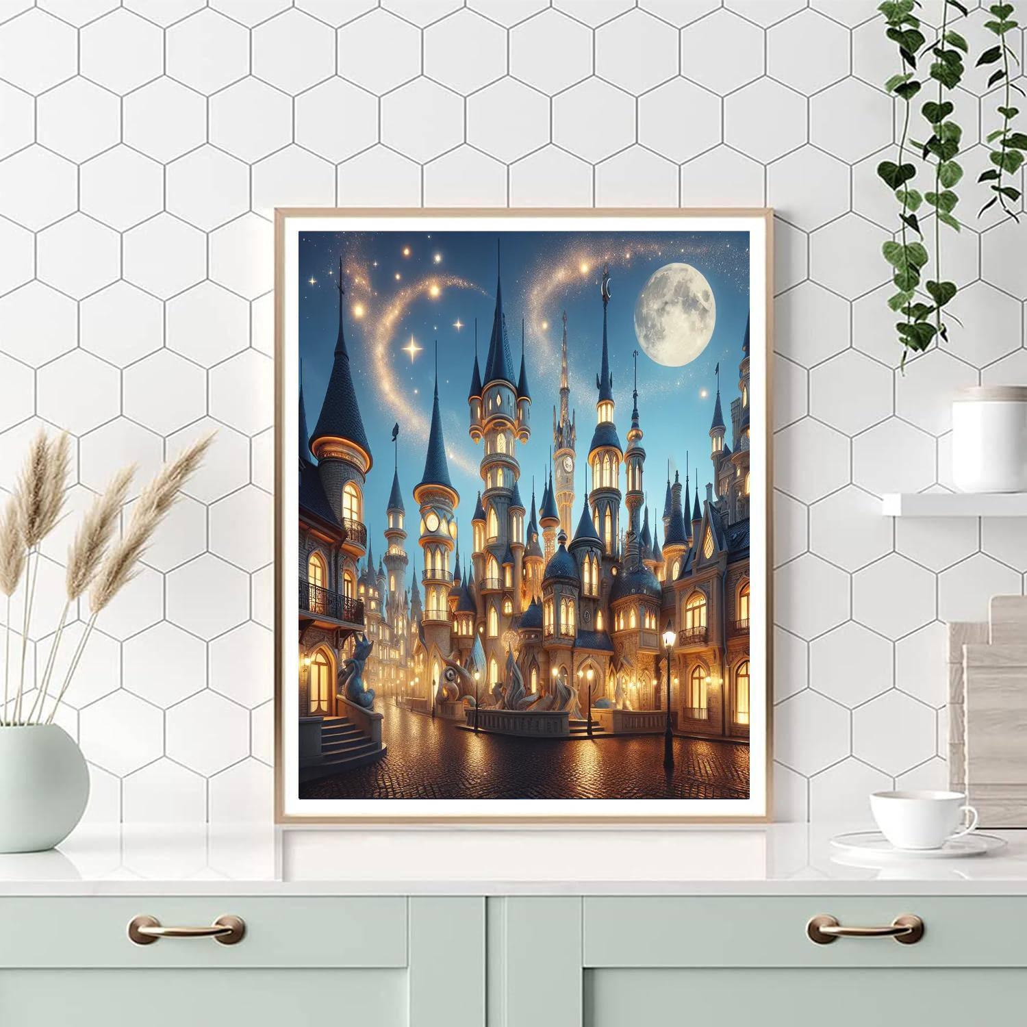 Midnight Fantasy Cityscape Number Painting