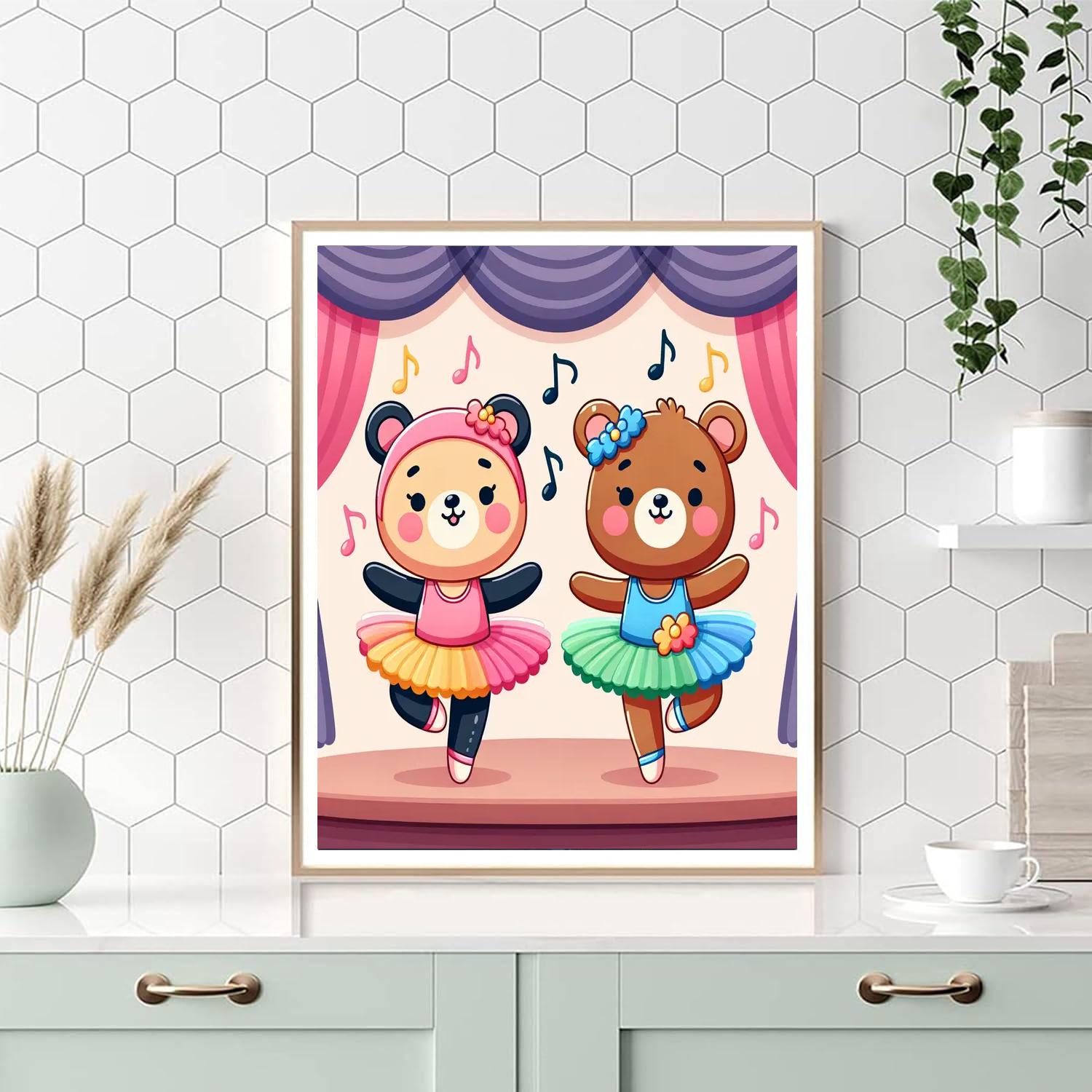 Ballet Bears Performance Paint By Numbers