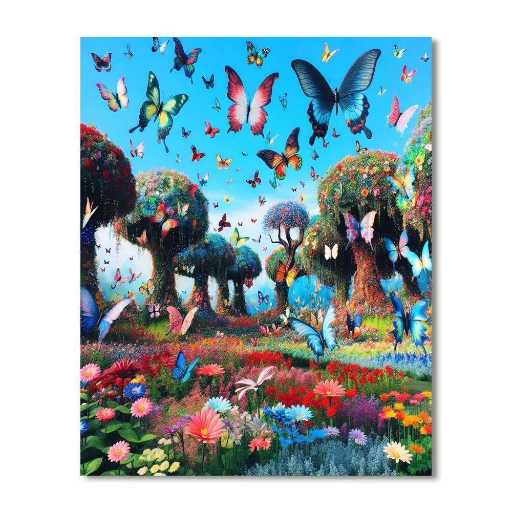 Fantasy Butterfly Garden Paint By Numbers Kits