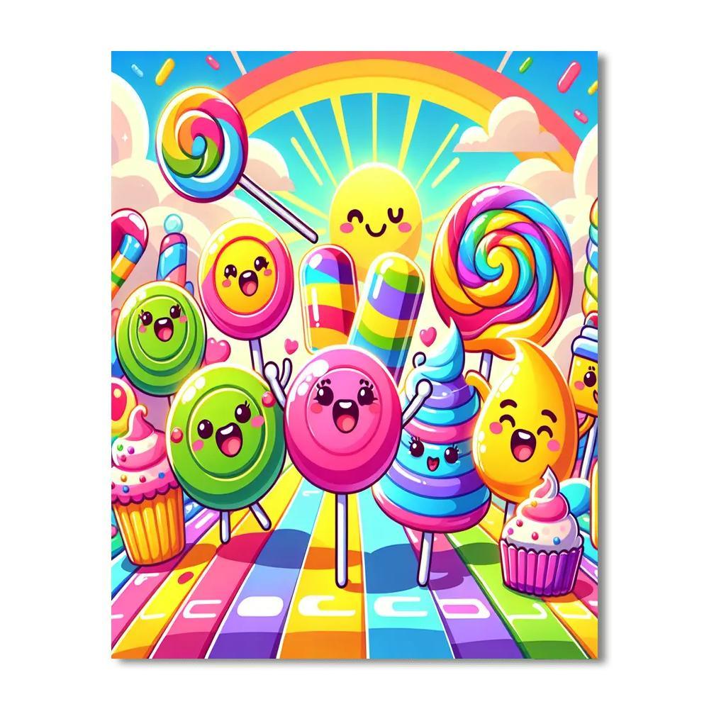 Fantasy Adventure In Candy Land Paint By Color