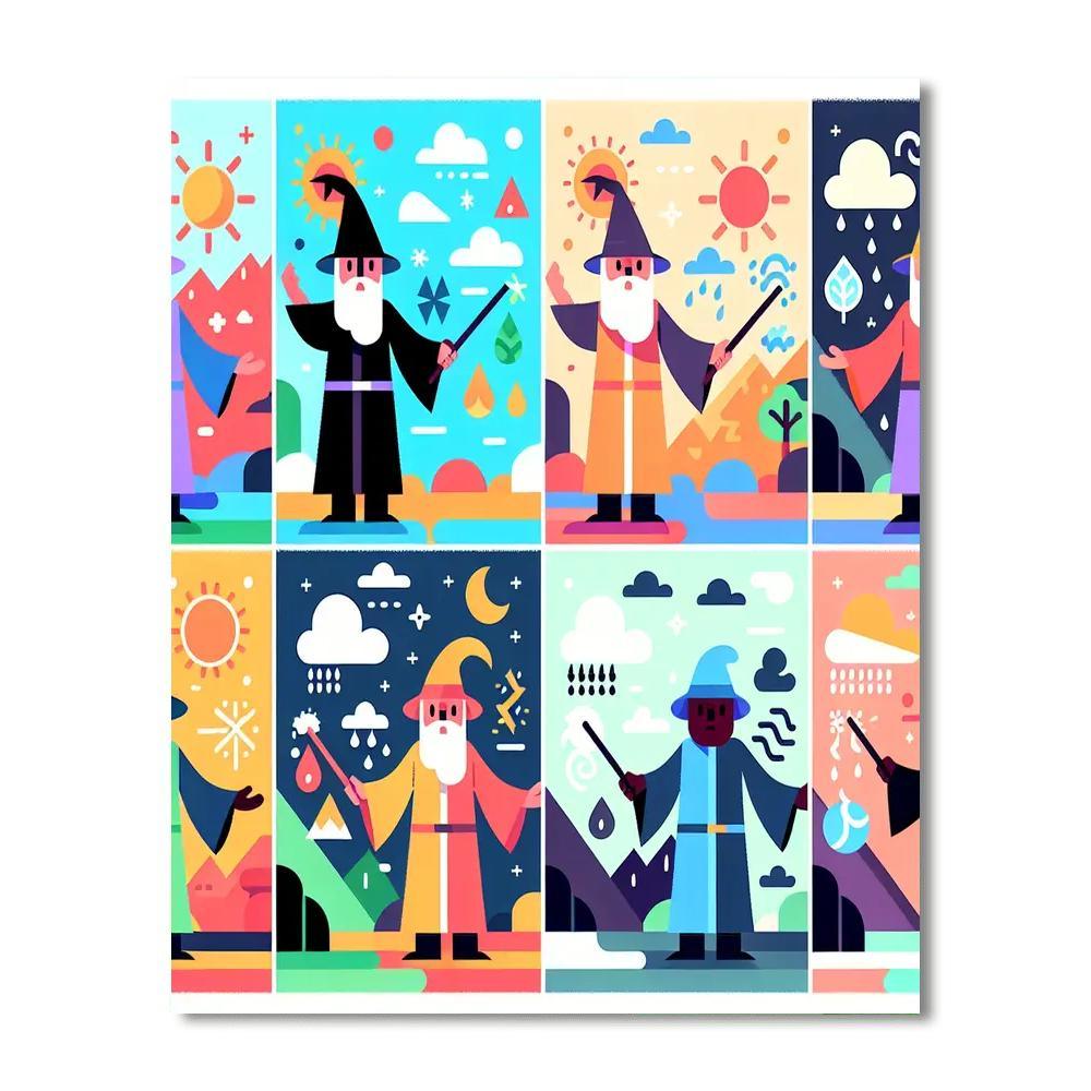 Whimsical Weather Wizards Paint By Numbers Kits