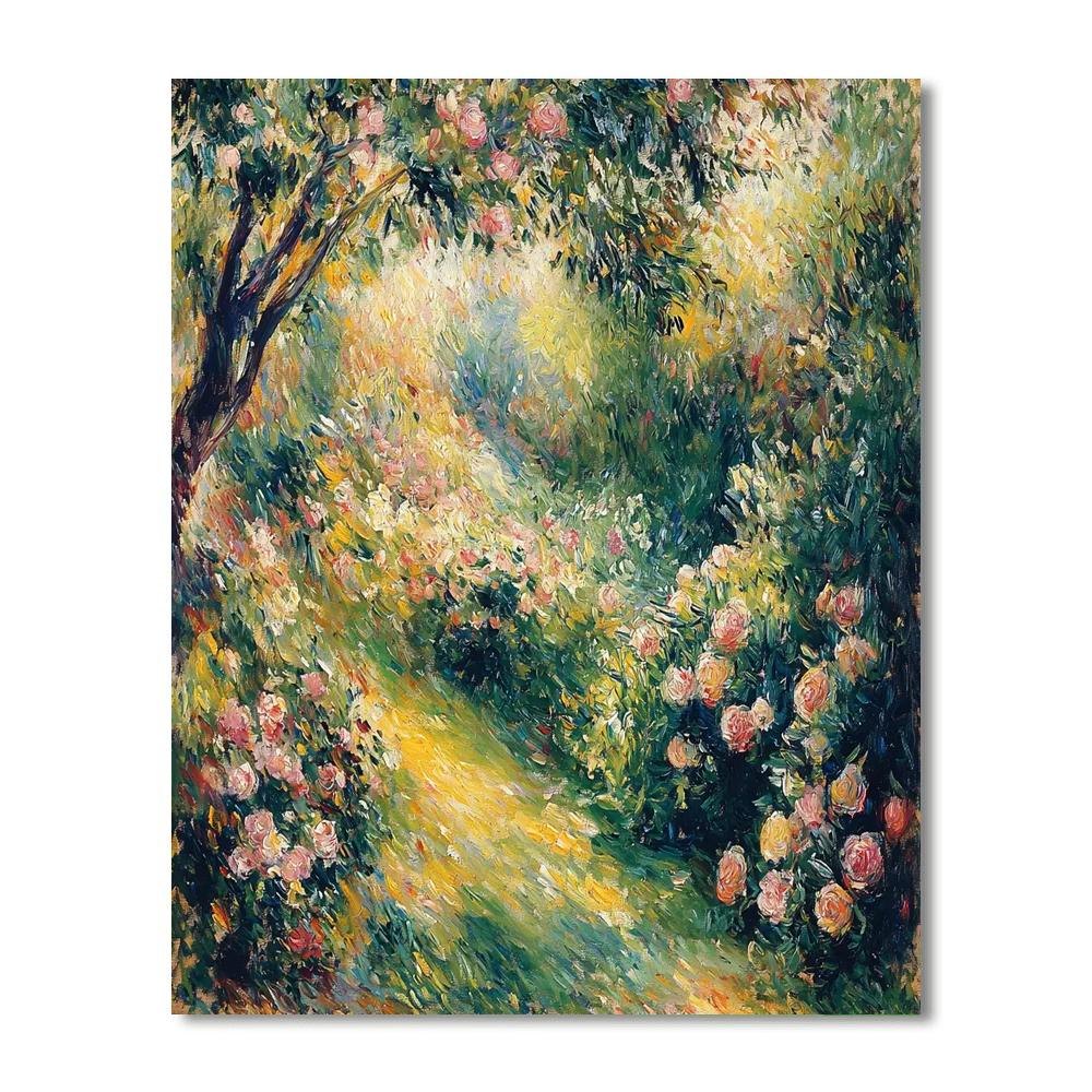 Pierre-Auguste Renoir Inspired Tranquil Garden Sanctuary  Paint By Numbers