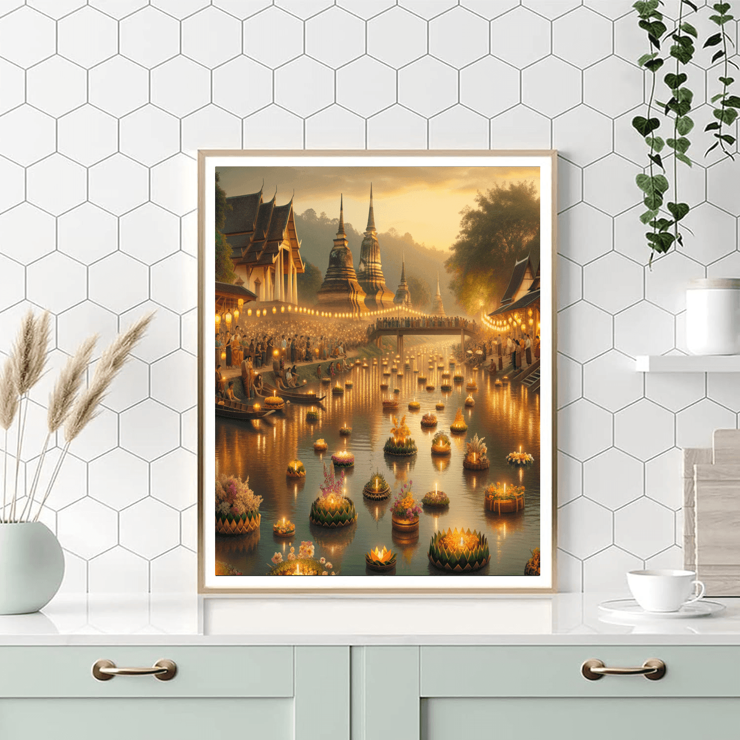 Loi Krathong Festival - Sukhothai, Thailand Numbered Painting Kits