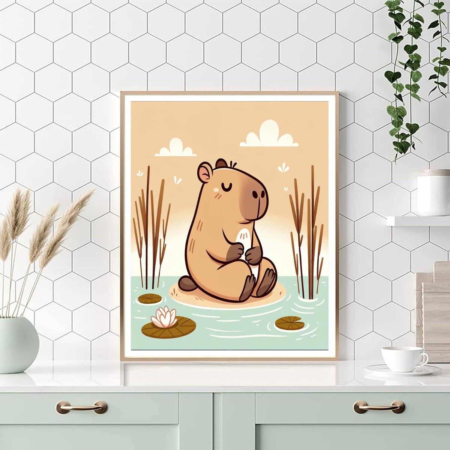 Chatty Capybara Paint By Numbers Art