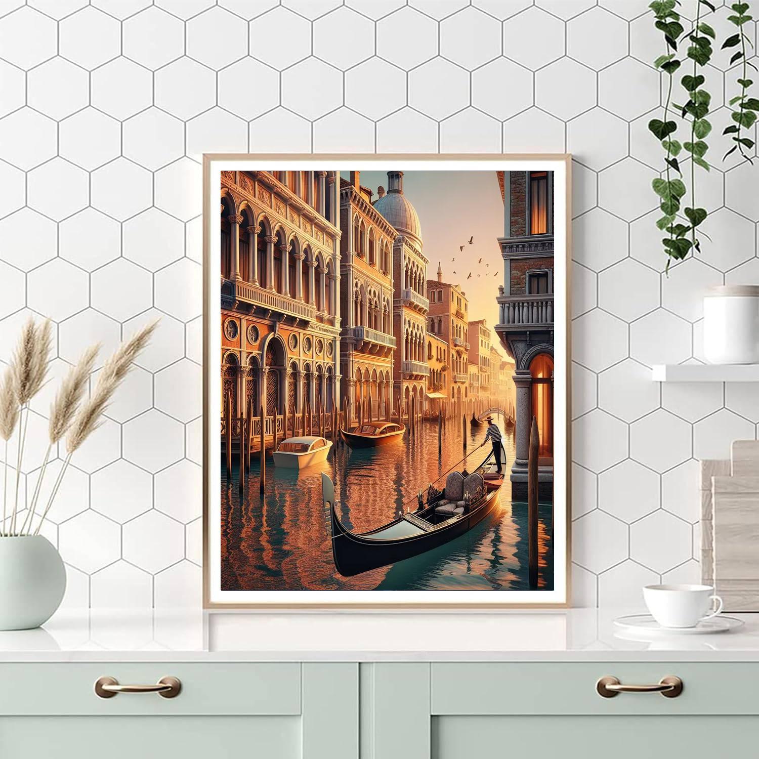 Elegant Venetian Romance Number Painting