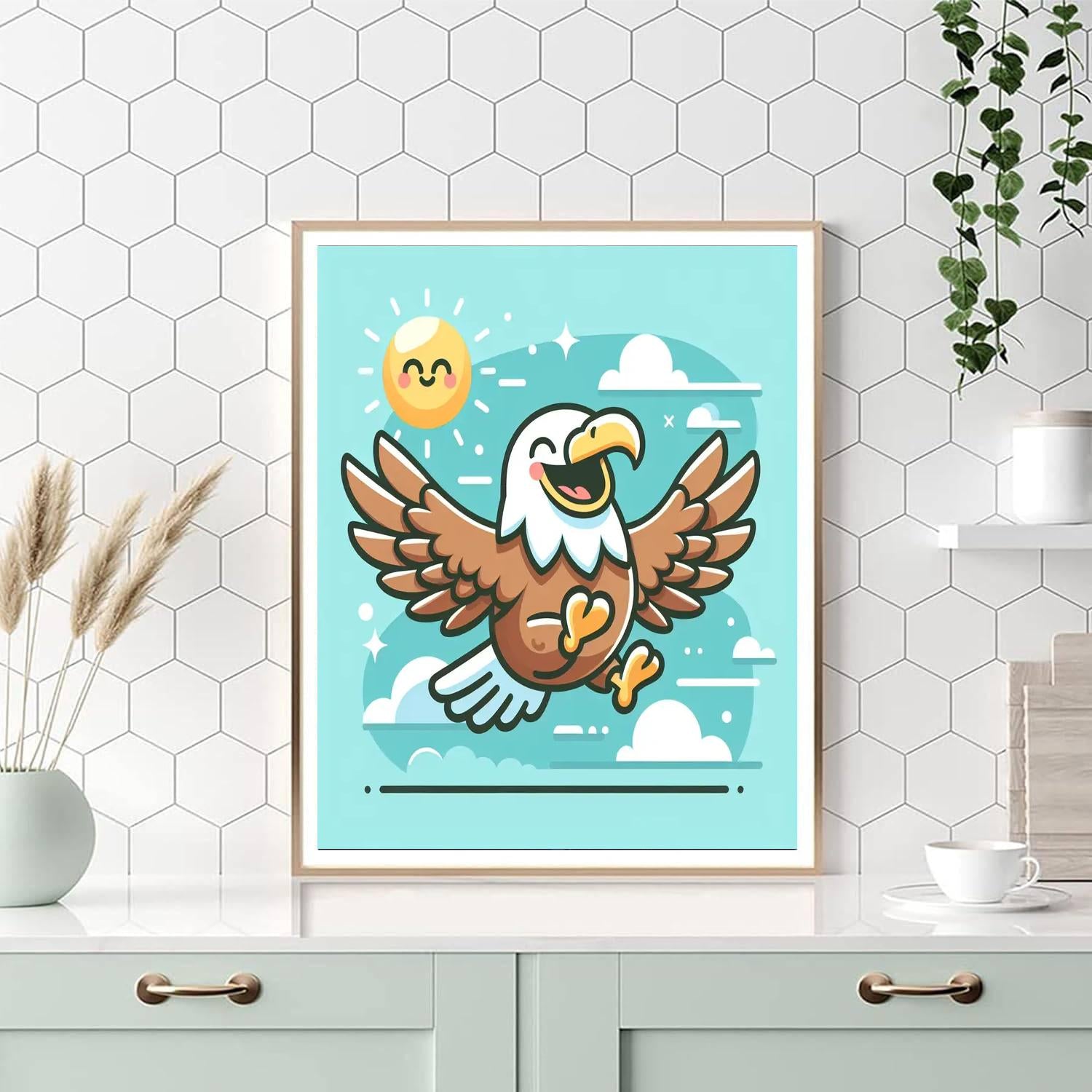 Excited Eagle Numbered Painting Kits