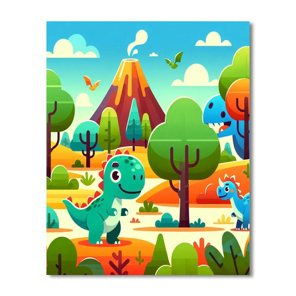 Delightful Dinosaur Discovery Paint By Numbers Kits