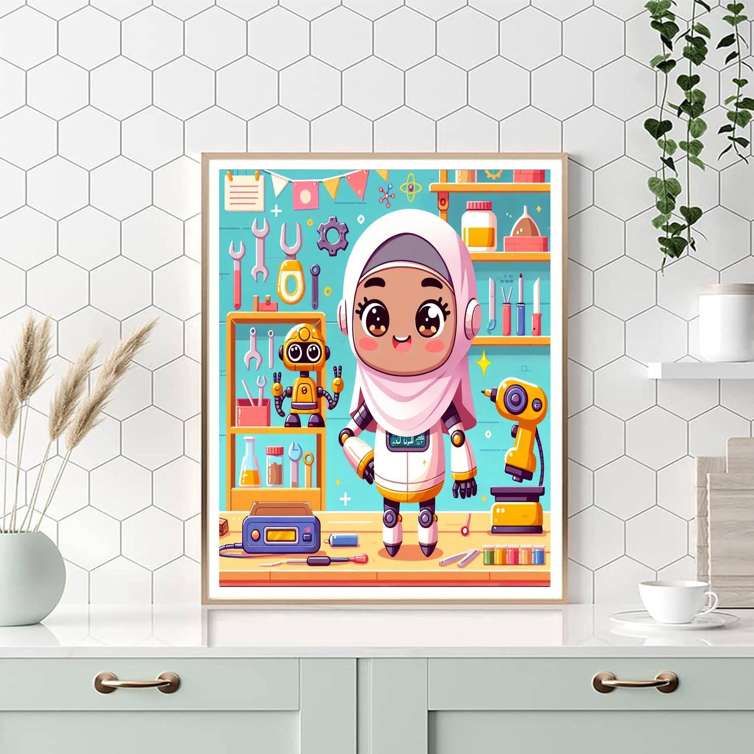 Friendly Robot Inventor Numbered Painting Kits