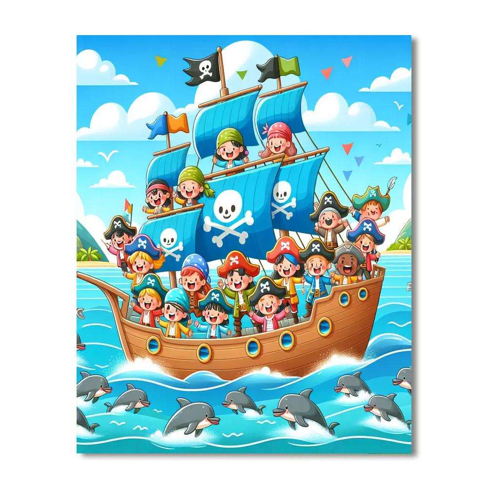 Sailing With Pirate Pals Numbered Painting Kits