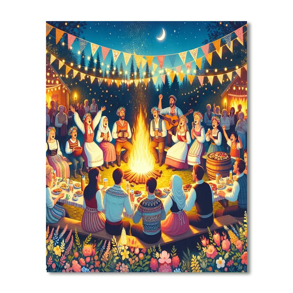 Walpurgis Night - Sweden Painting By Numbers Kit